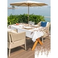 thumbnail image 5 of Outdoor Tablecloths with Umbrella Hole & Zipper, Eucalyptus Leaves 60 x102 Inch Rectangle Tablecloths, Brown Summer Botanical Weeping Waterproof Table Cloth, Patio/Pool/Picnic Table Covers, 5 of 8