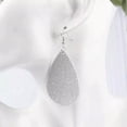 thumbnail image 4 of Vintage Glitter Leather Earrings Teardrop Leaf Cross Mini Women Boutique Jewelry, 4 of 9