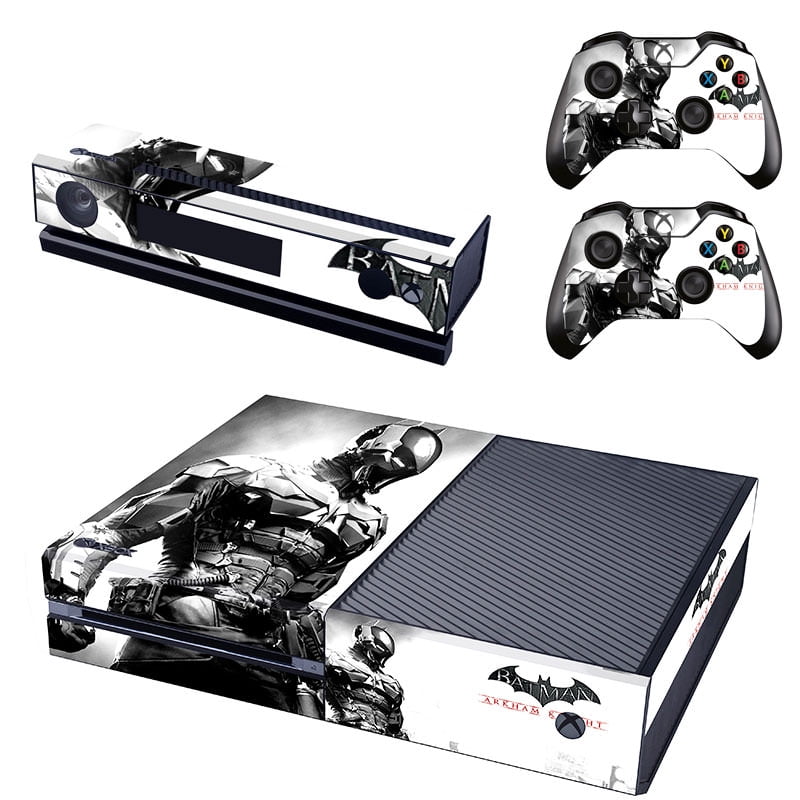 Batman Arkham Xbox One Console SKIN + 2x Controller Stickers Decal  FacePlate Pad 