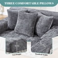 thumbnail image 4 of New Oversized Chaise Lounge Chair Indoor,51"W Upholstered Sofa Bed,No Assembly Required,Fluffy Plush Modern Single Sleeper Couch Reading Chairs Sofas Couches for Living Room, Bedroom,, 4 of 10
