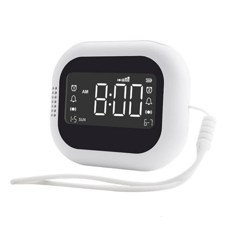 Necvior LCD Display Vibrating Alarm Clock for Deep Sleepers with Customizable Setting
