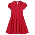 thumbnail image 3 of Made in USA Soft Cotton Jersey S/S Peter Pan Polo Twirly Dress, 3 of 5