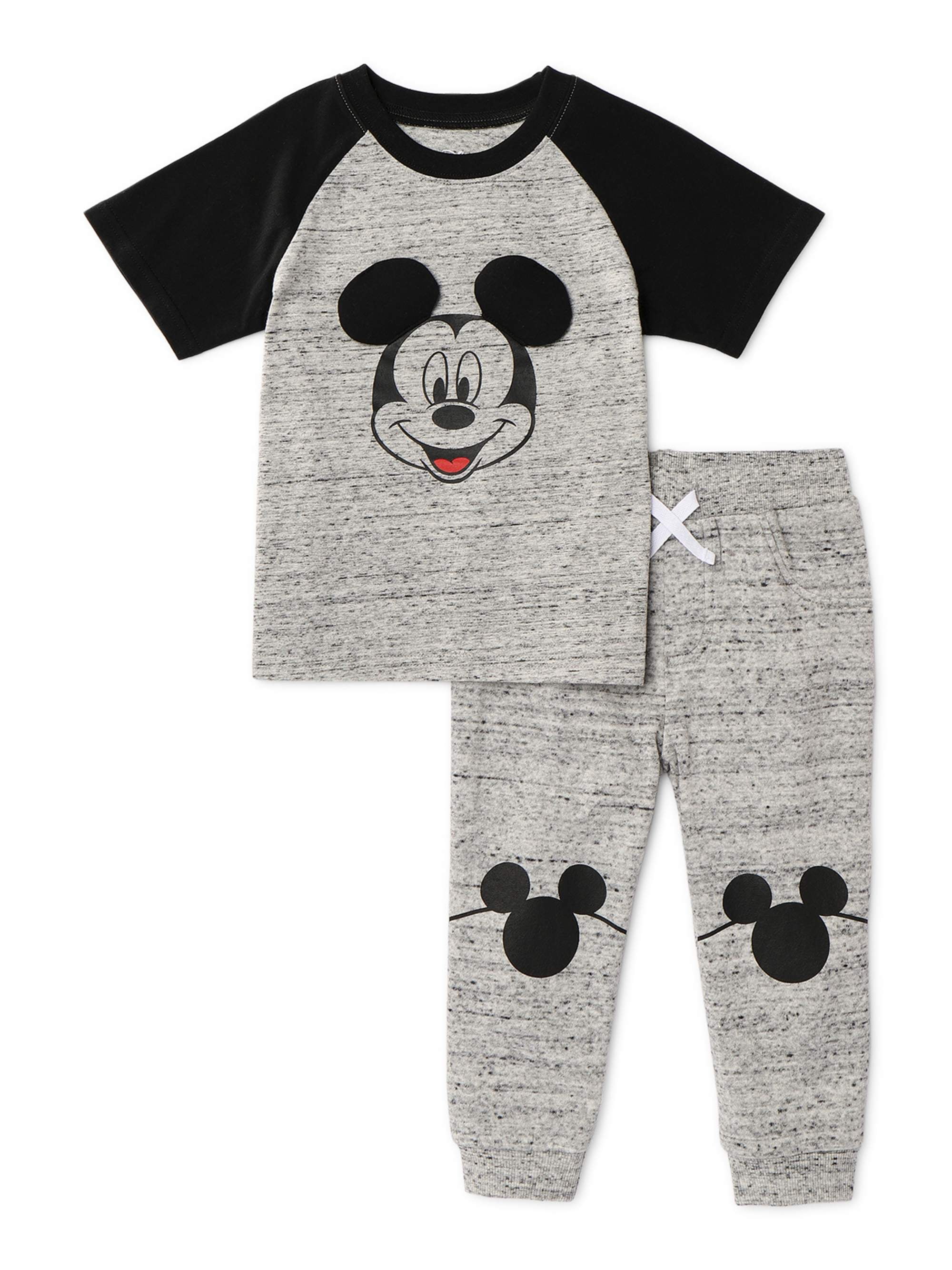 Grey//Black Bodysuit /& Jumpsuit /& Bandana Bib /& Hat Set for Baby Boys Mickey Mouse Disney