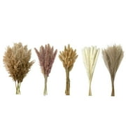 110 Pcs Natural Dried Pampas Grass Bouquet, Bunny Tails Dried Flower, Long-Lasting Dried Flowers Bouquet for Home Wedding Decor, 17 (Without Vase)