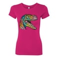 thumbnail image 3 of Wild Bobby, Dean Russo Raptor Animal Lover Womens Slim Fit Junior Tee, Raspberry, Large, 3 of 6