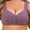 Purple, variant on Front Closure Bras for Seniors, Wireless Comfort Bras for Older Women, Wide Strap Push Up Full Coverage Plus Size Bra