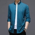 thumbnail image 2 of DDAPJ pyju 2023 Clearance Men's Big and Tall Dress Shirts,Slim Fit Button Down Shirts Long Sleeve Formal Suit Shirt Solid Lightweight Cooling Wrinkle Free Business Shirt M - 5XL, 2 of 5