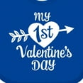 thumbnail image 4 of Inktastic My First Valentine's Day with White Heart and Arrow Boys or Girls Baby Bib, 4 of 4