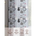thumbnail image 6 of Easter Rabbit Sheer Curtains 54 Inch Length 2 Panels for Living Room, Cartoon Cute Bunny Sketch on Blue Voile Kitchen Curtain Set, Luxury Privacy Drapes Window Treatment for Bedroom, 6 of 7