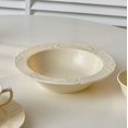 thumbnail image 5 of Cream Color Tableware Ceramic Pasta Plate Round Pasta Bowl Home Soup Plate Restaurant Cafe Salad Plate Simple Dessert Plate Solid Color Deep Plate, 5 of 5