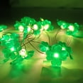 thumbnail image 5 of JGJJUGN 2M St. Patrick's Day LED String Lights, Battery Operated Fairy Lights, Green Four Leaf Clover Decor, Indoor Outdoor Timer Lights, 20 White LEDs, Festive Party Decoration, 5 of 7