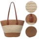 thumbnail image 4 of Bolso Mano Mujer Color Sólido Raya Tejida para Ir Compras, 4 of 9
