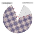 thumbnail image 2 of Yiaed Purple Floral Gingham Check Plaid Print Christmas Tree Skirt , Tree SkirtsTree Mat for Christmas Winter Holiday Indoor Decorations-30", 2 of 7