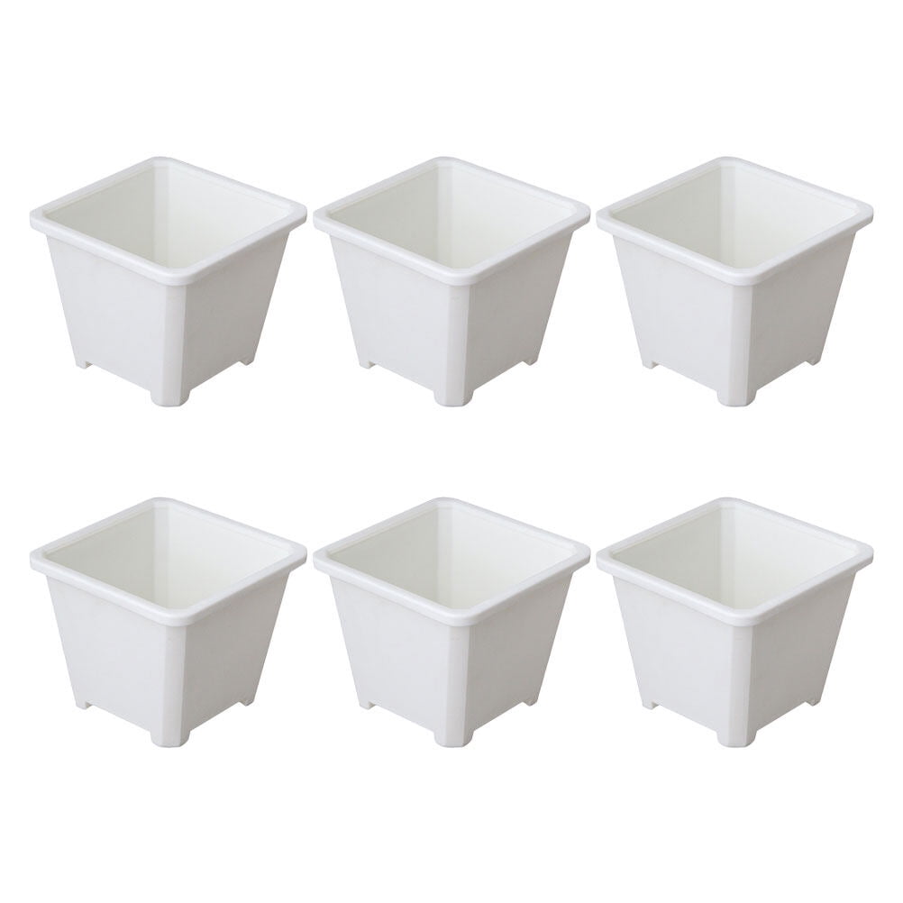 YSNOOWE Sturdy Plastic Planter - Minimalist Flower Pots for Indoor Use 18Pcs
