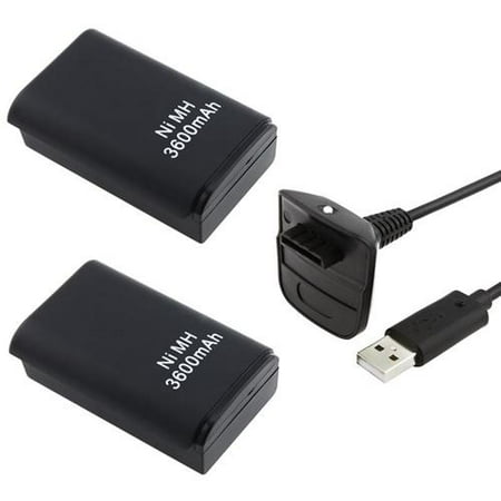 xbox controller battery wireless pack cable microsoft charging 2x insten 3600mah