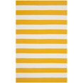 thumbnail image 1 of Safavieh Montauk 2'3" X 8' Hand Woven Cotton Rug in Yellow and Ivory, 1 of 2