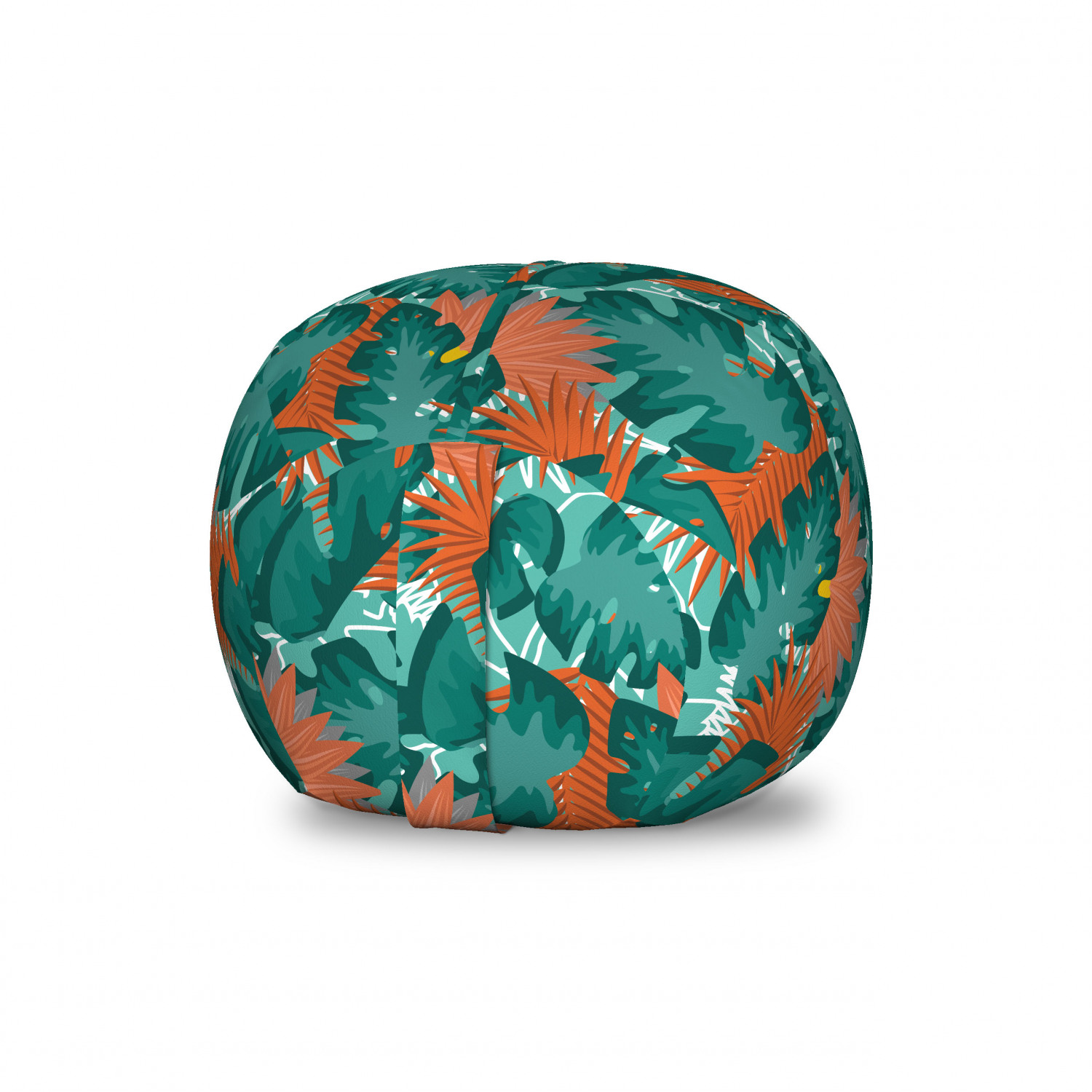 Exotic Storage Toy Bag Chair, Tropical Jungle Monstera Banana Palm