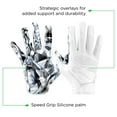 thumbnail image 5 of Cutters | Game Day Elite Football Receiver Gloves with Silicone Grip | Youth | Small/Medium | White Diamond, 5 of 9