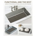 thumbnail image 5 of Bligli 15.7x11.8inch Kitchen Sink Mat, PVC Eco-Friendly Bottom Protector with Fast Drain & Anti-Slip, Clear Gray, 5 of 7