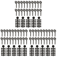 thumbnail image 1 of 20 Tornillos Pesca Kit Tope Gancho 50 Unidades para Señuelo (juego Uno), 1 of 9