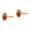thumbnail image 2 of 14K Yellow Gold Earring Button Women'S 6 mm 5 Madi K Enamel Ladybug Post Earrings, 2 of 3