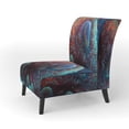 thumbnail image 3 of Designart "Deep Blue Immersion" Blue Beach Upholstered Accent Chair - Traditional Arm Chair For Living Room, 3 of 7
