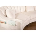 thumbnail image 3 of Legend Vansen 4 PCS Velvet Modular Curved Sectional Sofa Couches, 3 of 8