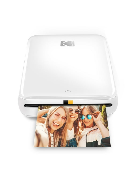 Kodak Step Wireless Mobile Photo Printer (White) Compatible w/iOS & Android, NFC & Bluetooth Devices