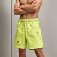 thumbnail image 6 of Besolor Men's Cargo Shorts Wide Leg Casual Loose Outdoor Running Hiking Drawstring Elastic Waist Knee Length Shorts with Pockets(3X-Large,Green), 6 of 7
