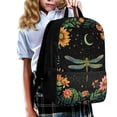 thumbnail image 3 of KUIFORTI Floral Dragonfly Backpack For Middle School Girls Moon Large Shoulder Backpack for Kids Boys 10-12 Years Old Elementary School Bookbag Zipper, 3 of 6