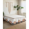 thumbnail image 2 of Farm Pumpkin Bed Skirt California King Size 18 Inch Drop, Leaf Thanksgiving Harvest Buffalo Plaid Wrap Around Dust Ruffle Bedskirts, Wrinkle & Fade Resistant Easy Fit Bedskirt with Adjustable Elastic, 2 of 8