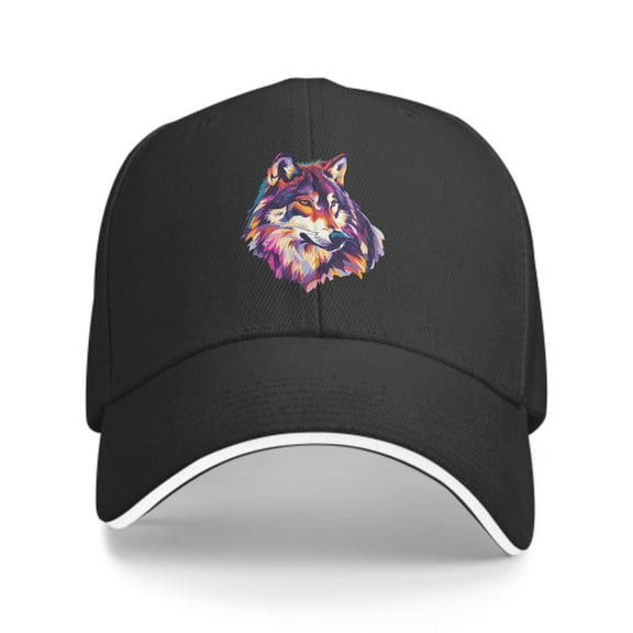 Cartoon Wolf Baseball Caps for Men Women Fashion Summer Casquette Adjustable Casual Trucker Hats for Outdoor Activities