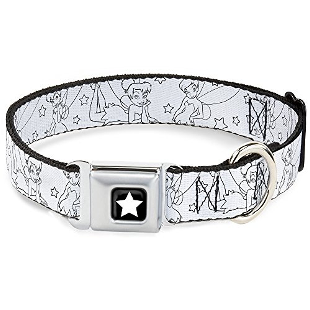 Dog Collar DYHETinker Bell Star Full Color Black White Tinker Bell
