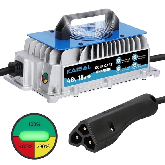 DUOYI 48V 18A 1250W Smart Golf Cart Battery Charger Lead Acid Charger for EZGO TXT & RXV with Trickle Maintenance