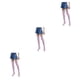 thumbnail image 5 of Paquete de 2 calcetines a rayas Minnieouse talla grande hasta el muslo transpirables cómodos cálidos rosa, 5 of 6