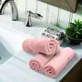 thumbnail image 5 of Luxury Hotel & Spa Quality, 100% Turkish Cotton 700 GSM Cloth, Towel, for Body wash, Makeup & Facial Cleaning, face, loofah, Dobby Border Soft washcloths Towel Set 13" X 13", Pink, Set of 12, 5 of 5