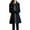 Black, variant on felwors Women's Thick Warm Mid-Long Wool Coat Single Breasted Overcoat A-line Faux Fur Lapel Warm Trench Coat Jacket White, L