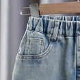 thumbnail image 5 of Landzoo Girls Shorts Solid Color Elastic Waist A-Line Summer Cozy Soft Girls Denim Skort Shorts Size 6-7 Years Blue, 5 of 8