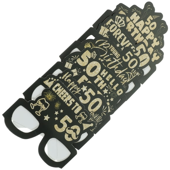 12pcs 50th Birthday Party Paper Eyeglasses Frames Sunglasses Supplies