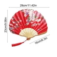 thumbnail image 3 of Wzzjkit Folding Hand Fan With Colorful Floral Pattern Classical Style Folding Fan for Party Dancing Wedding and Home Decoration, 3 of 6