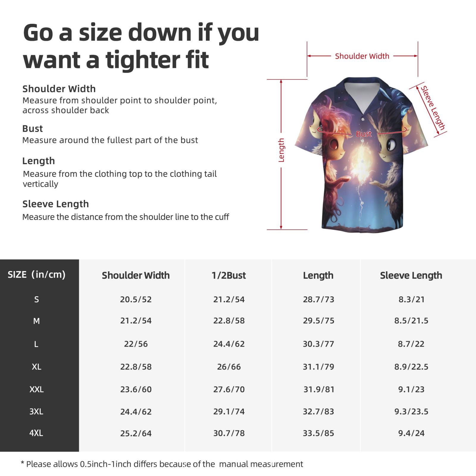 Kdxio Men's Hawaiian Shirt for Men Short Sleeve Shirt Dreamy Forest Elf Summer Casual Holiday Beach Button Down T-Shirts