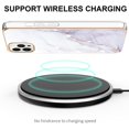 thumbnail image 3 of SaniMore for iPhone 15 Pro Max 6.7" 2023 Case with Wireless Charging Shockproof TPU Backplane Glitter Marble Pattern Fashion Design Anti-drop Anti-fingerprint Skin-feel Cover, White, 3 of 5