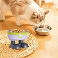 thumbnail image 4 of Eoozwa Elevated Cat Food Water Bowls,Raised Cat Dog Bowls with Stand,Stainless Steel Cute Cat Dishes for Cats Dogs Kitten Puppies Small Pets Feeding Non-Slip Base, 4 of 6
