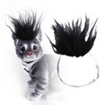 thumbnail image 2 of Halloween Pet Wig for Dogs and Cats, Artificial Cosplay Headwear Photo Prop for Costume Parties, Black, 13 x 10 x 1 cm, 2 of 3