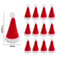 thumbnail image 1 of 50/1 Uds Mini gorros de Papá Noel funda para botellas de vino taza sombrero para paleta tenedor cuchillo bolsa de cubiertos para Navidad decoración de mesa de cena de fiesta de año nuevo, 1 of 4