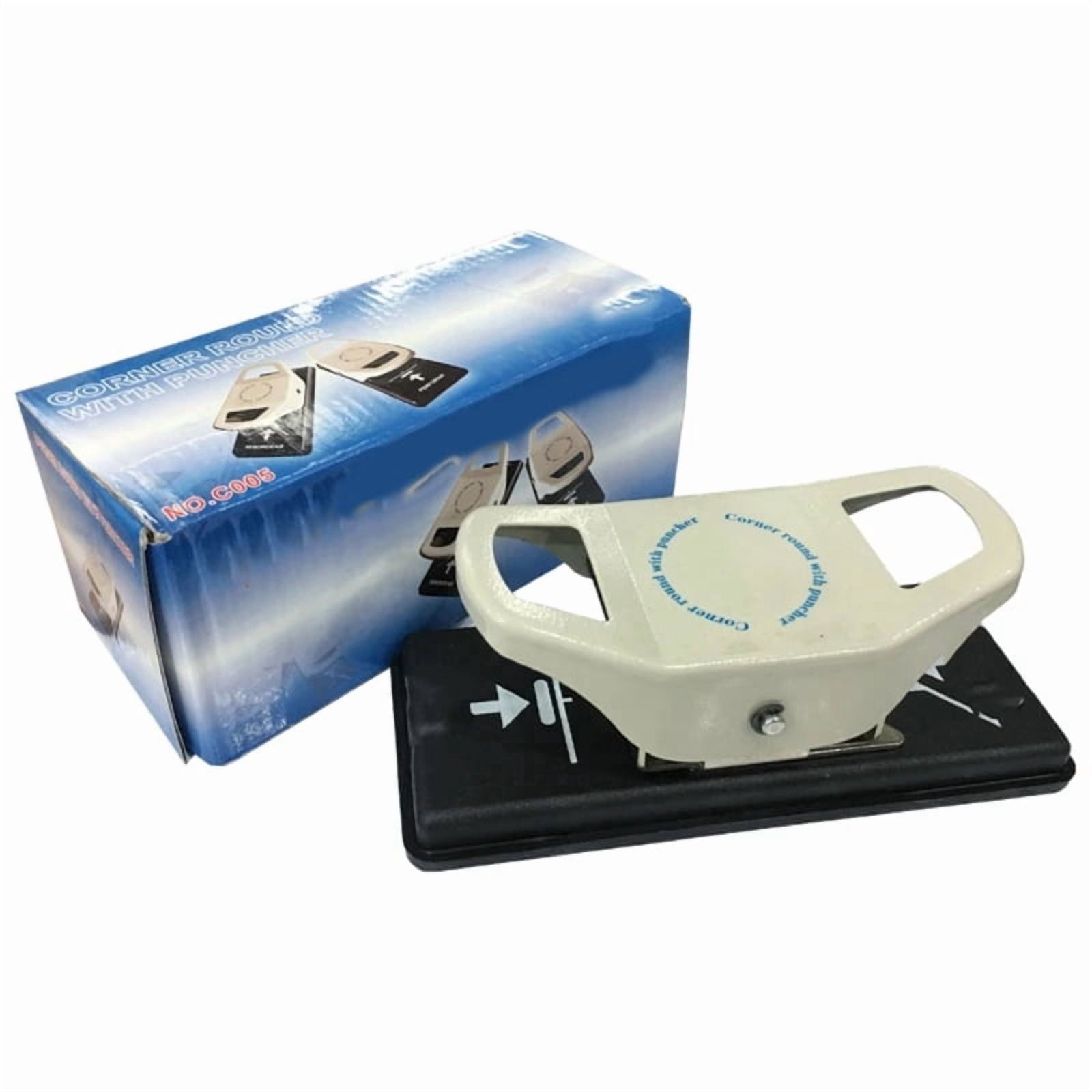 Zecic 2 In 1 Manual Double Use Slot Flat Hole Puncher Corner Round With Puncher Corner Cutter for PVC Card Photo Paper