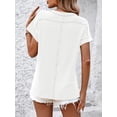 thumbnail image 4 of SHIBEVER Women Blouses Casual Summer Tops Fashion Crew Neck Short Sleeve Dressy White T Shirts for Women Size M, 4 of 5