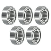 5 Pack Miniature Deep Groove Ball Bearings 6x12x4mm Double Shielded Bearings, P6 (ABEC 3)