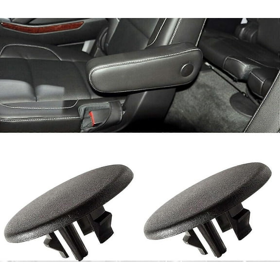 2pcs Armrest Cover Cap Seat Parts Replacement OEM (Black)