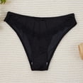 thumbnail image 2 of WULMLEO 100% Mulberry Woman Silk Panties, 19 Momme Pure Silk Briefs Lady's Sexy Underpants Healthy Bikini Black L, 2 of 3